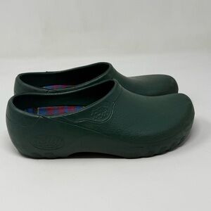 Jolly mit Fußbett Clogs Womens 9 Green Rubber Garden Rain Shoes Vintage German